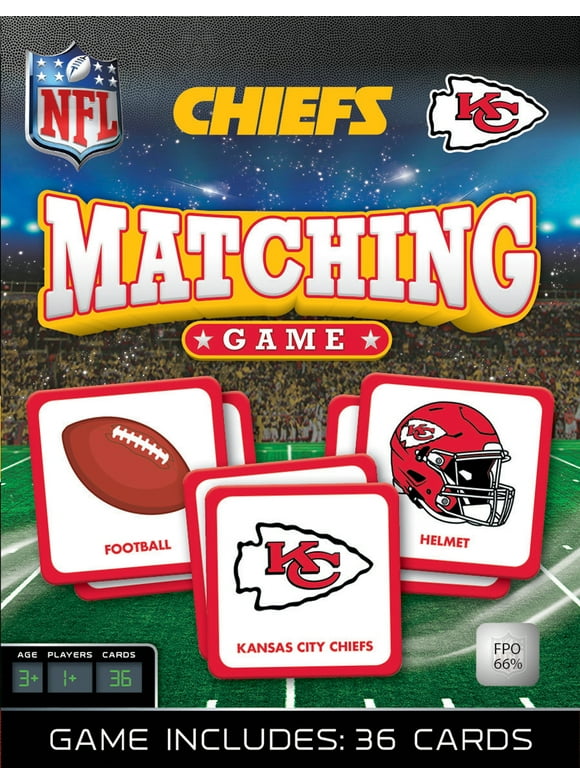 MasterPieces Officially Licensed NFL Kansas City Chiefs Matching Game for Kids and Families