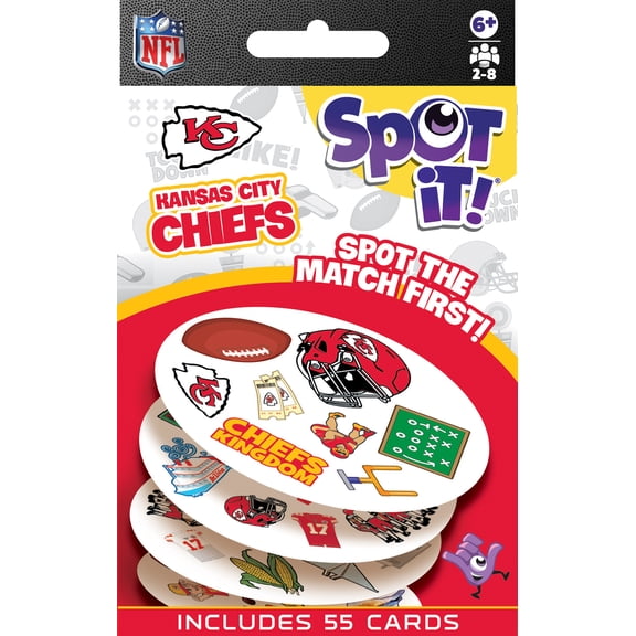 MasterPieces Officially Licensed NFL Kansas City Chiefs Spot It Game for Kids and Adults