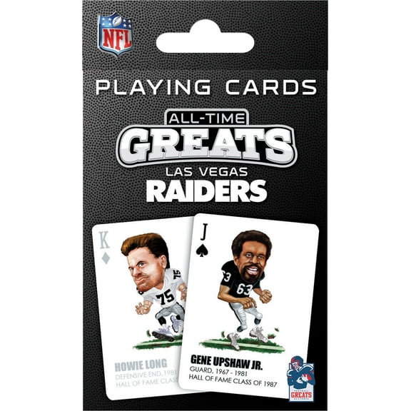 MasterPieces Officially Licensed NFL Las Vegas Raiders All-Time Greats Playing Cards - 54 Card Deck