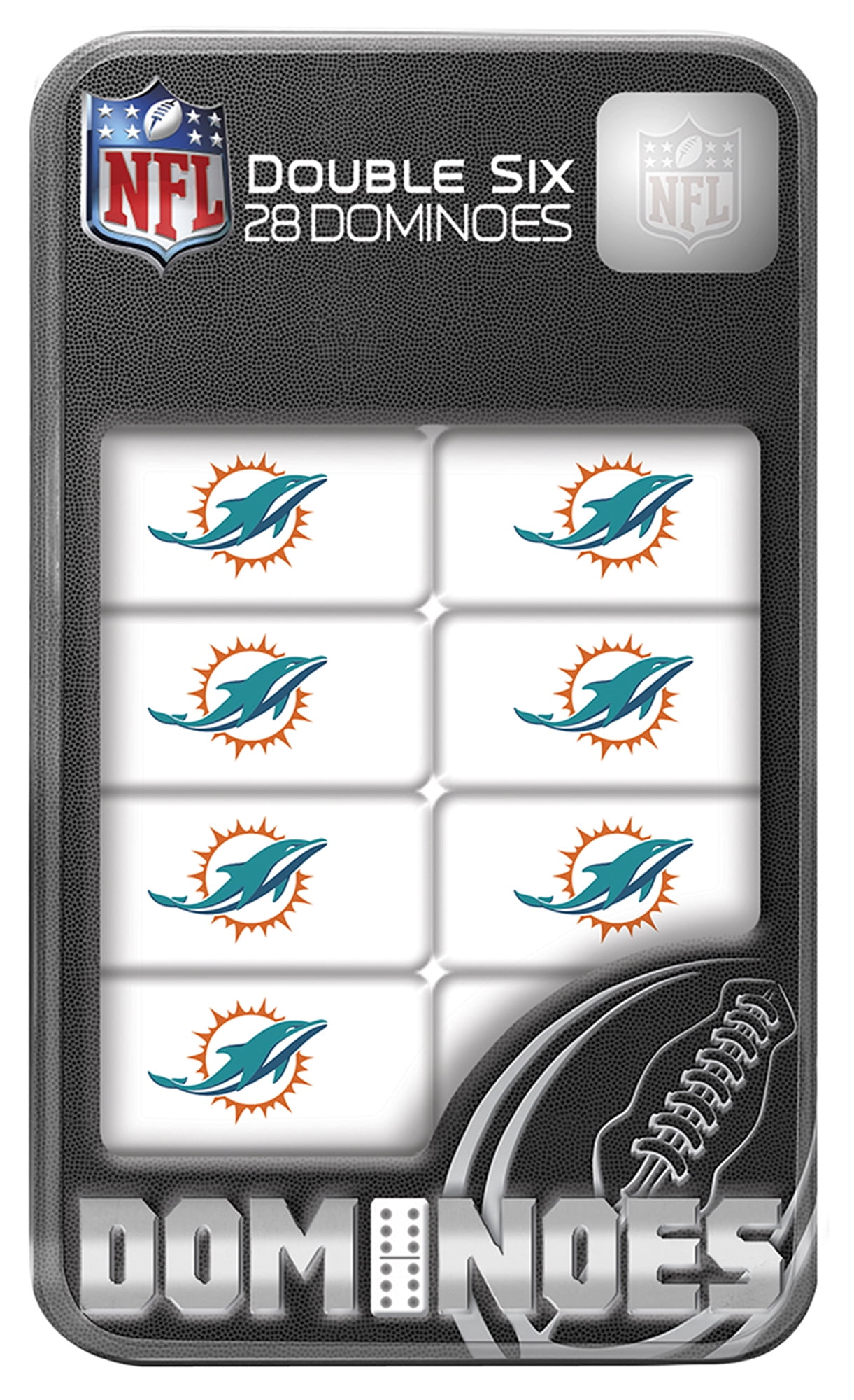 MasterPieces NFL Miami Dolphins Dominoes Game, 28 Piece Set