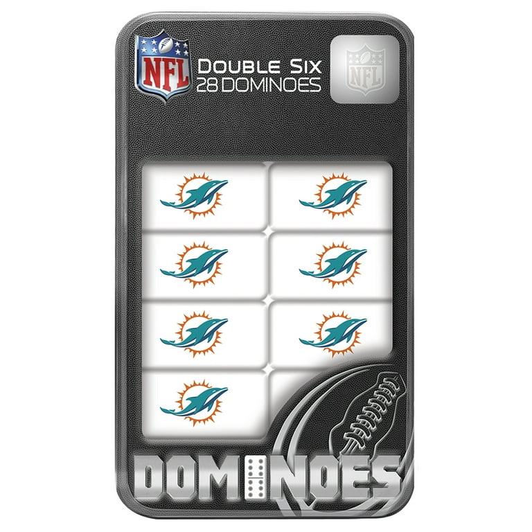 MasterPieces NFL Miami Dolphins Dominoes Game, 28 Piece Set