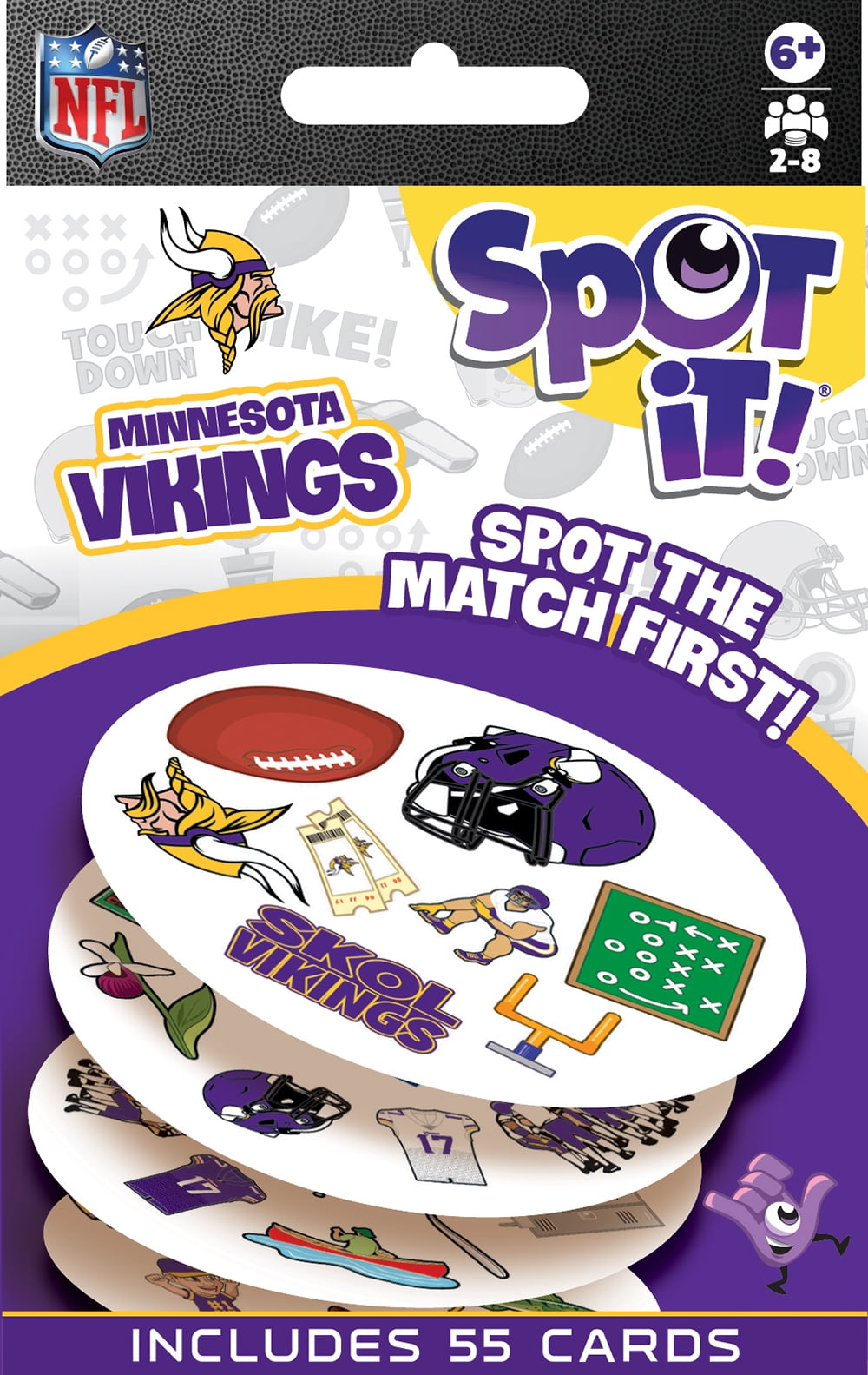 MasterPieces NFL Minnesota Vikings Game, Spot It Cards, Collector