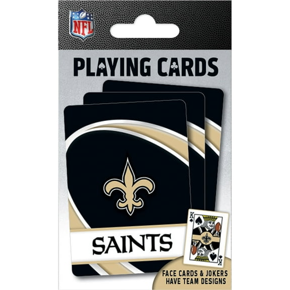 MasterPieces Officially Licensed NFL New Orleans Saints Playing Cards - 54 Card Deck for Adults