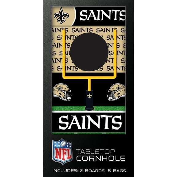 MasterPieces Officially Licensed NFL New Orleans Saints Tabletop Cornhole for Adults