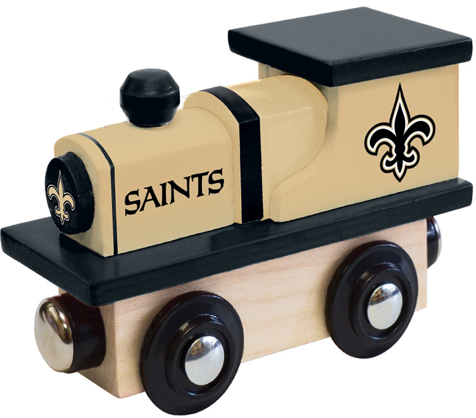 MasterPieces Officially Licensed NFL New Orleans Saints Wooden Toy Train Engine For Kids