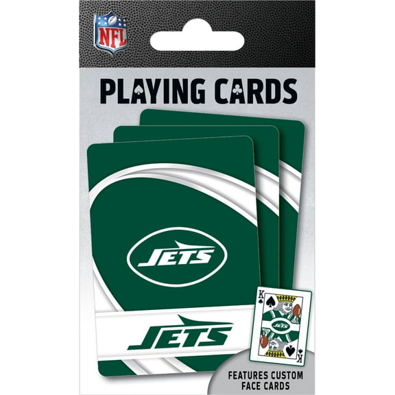 MasterPieces Officially Licensed NFL New York Jets Playing Cards - 54 Card Deck for Adults