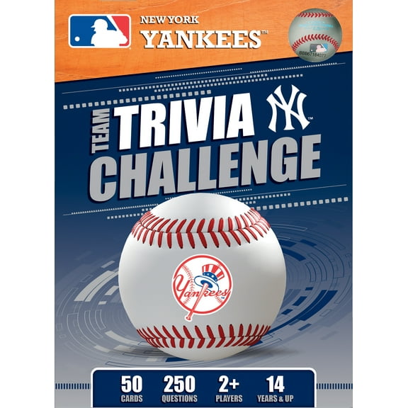 MasterPieces MLB New York Yankees Baseball Trivia Challenge Card Game - 50 Cards, Ages 12+