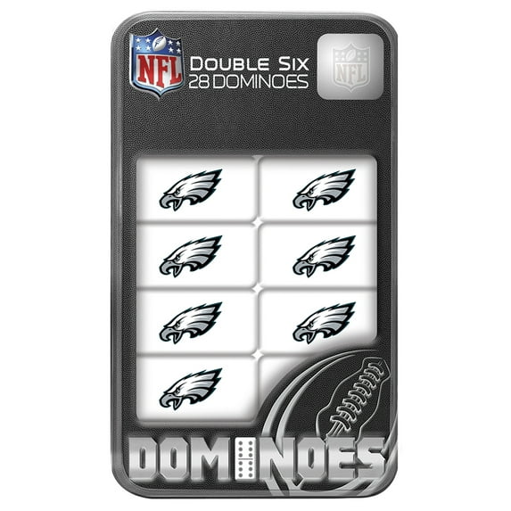 MasterPieces NFL Philadelphia Eagles Dominoes Set for Adults - Officially Licensed 28 Pieces
