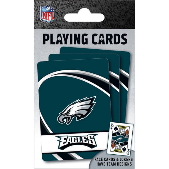 MasterPieces Officially Licensed NFL Philadelphia Eagles Playing Cards - 54 Card Deck for Adults