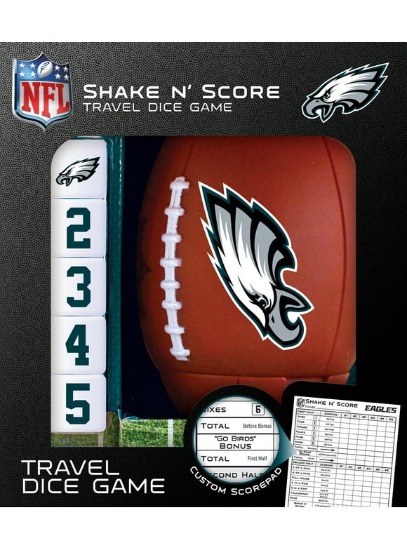 MasterPieces Officially Licensed NFL Philadelphia Eagles Shake N' Score Dice Game for Age 6 and Up