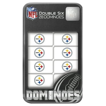 MasterPieces Officially Licensed NFL Pittsburgh Steelers 28 Piece Dominoes Game for Adults