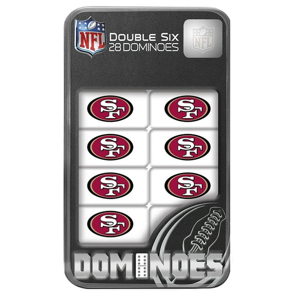 MasterPieces Officially Licensed NFL San Francisco 49ers 28 Piece Dominoes Game for Adults