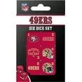 thumbnail image 1 of MasterPieces Officially Licensed NFL San Francisco 49ers - 6 Piece D6 Gaming Dice Set Ages 6 and Up, 1 of 3