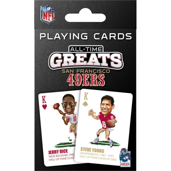 MasterPieces Officially Licensed NFL San Francisco 49ers All-Time Greats Playing Cards - 54 Card Deck