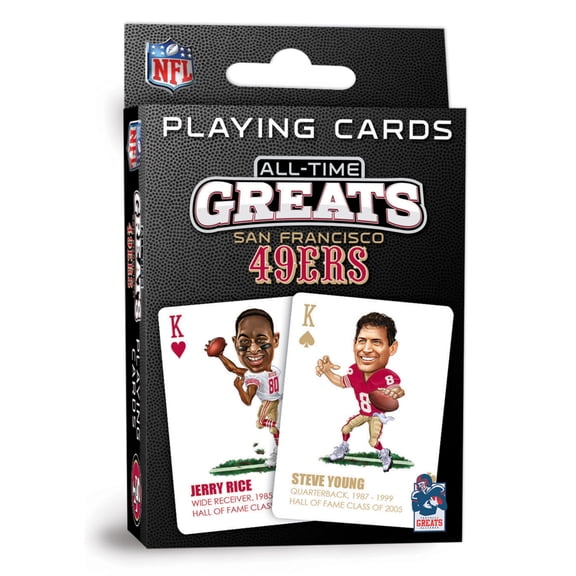 MasterPieces Officially Licensed NFL San Francisco 49ers All-Time Greats Playing Cards - 54 Card Deck