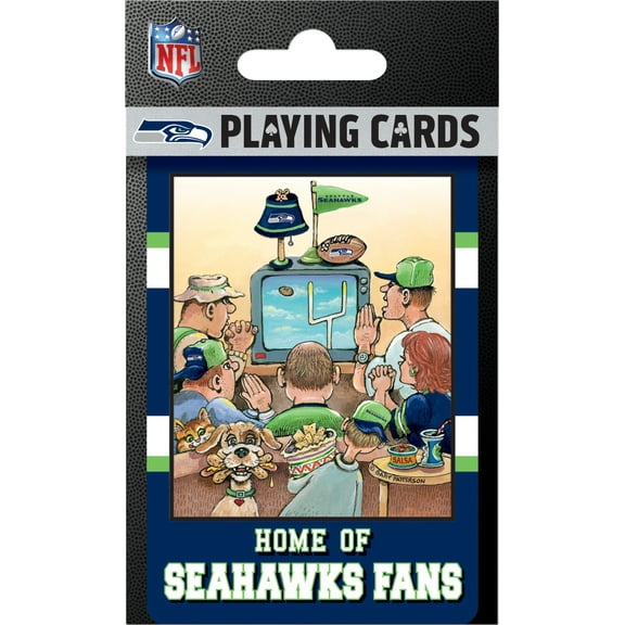 MasterPieces Officially Licensed NFL Seattle Seahawks Fan Deck Playing Cards - 54 Card Deck