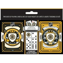 MasterPieces Officially Licensed NHL Boston Bruins 2-Pack Playing cards & Dice set for Adults