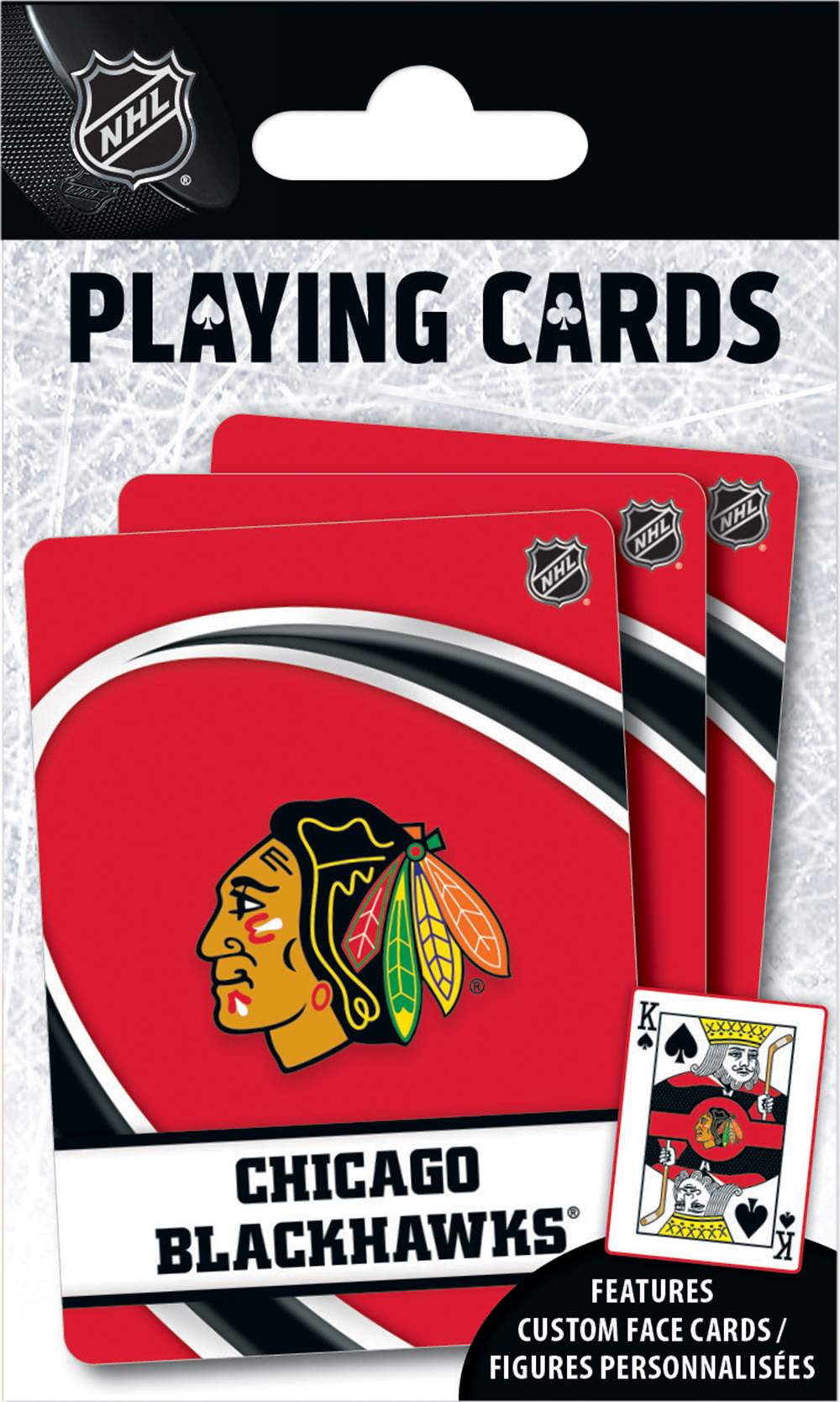 MasterPieces Officially Licensed NHL Chicago Blackhawks Playing Cards - 54 Card Deck for Adults - image 1 of 4
