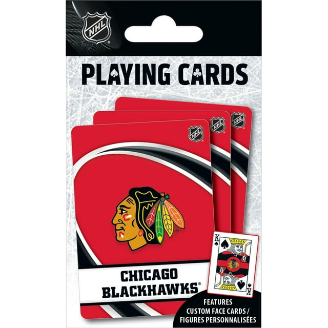 MasterPieces Officially Licensed NHL Chicago Blackhawks Playing Cards - 54 Card Deck for Adults