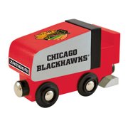 MasterPieces Officially Licensed NHL Chicago Blackhawks Wooden Toy Zamboni Train Engine For Kids