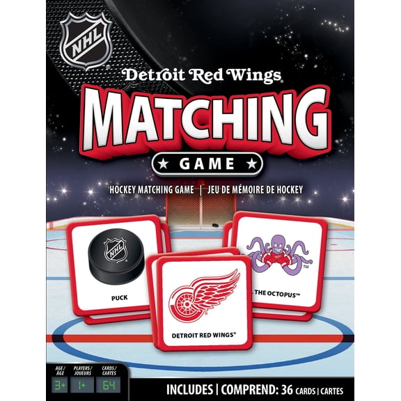 MasterPieces Officially Licensed NHL Detroit Red Wings Matching Game for Kids and Families