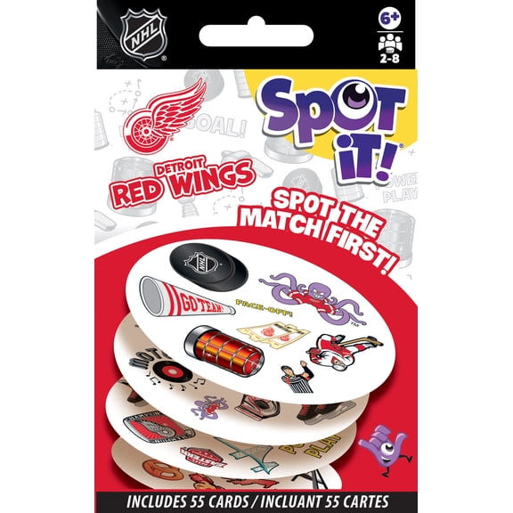 MasterPieces Officially Licensed NHL Detroit Red Wings Spot It Game for Families