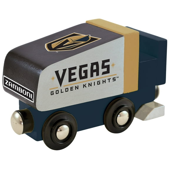 MasterPieces Officially Licensed NHL Las Vegas Golden Knights Wooden Toy Zamboni Train Engine For Kids