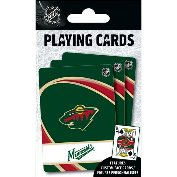 MasterPieces Officially Licensed NHL Minnesota Wild Playing Cards - 54 Card Deck for Adults