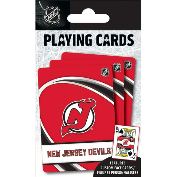 MasterPieces Officially Licensed NHL New Jersey Devils Playing Cards - 54 Card Deck for Adults