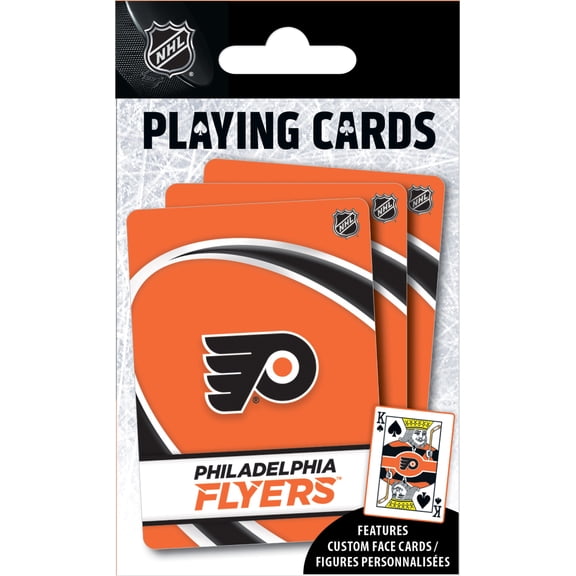 MasterPieces Officially Licensed NHL Philadelphia Flyers Playing Cards - 54 Card Deck for Adults