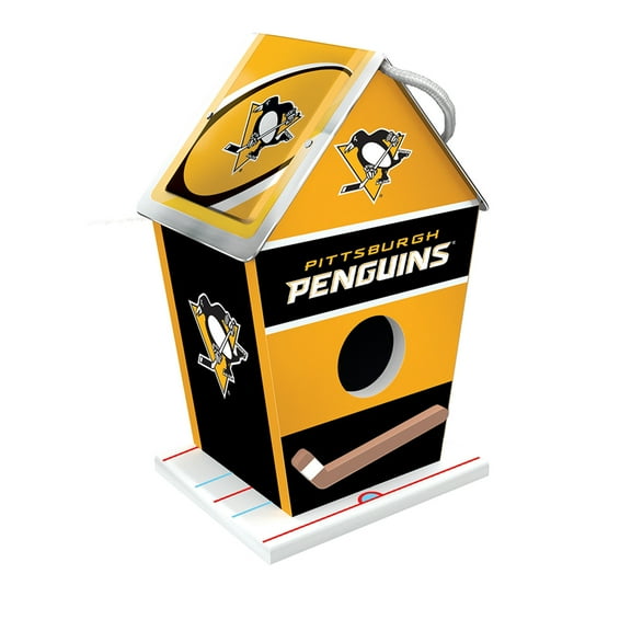 MasterPieces Officially Licensed NHL Pittsburgh Penguins outdoor wood birdhouse!