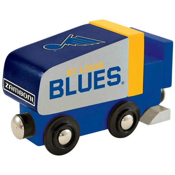 MasterPieces Officially Licensed NHL St. Louis Blues Wooden Toy Zamboni Train Engine For Kids