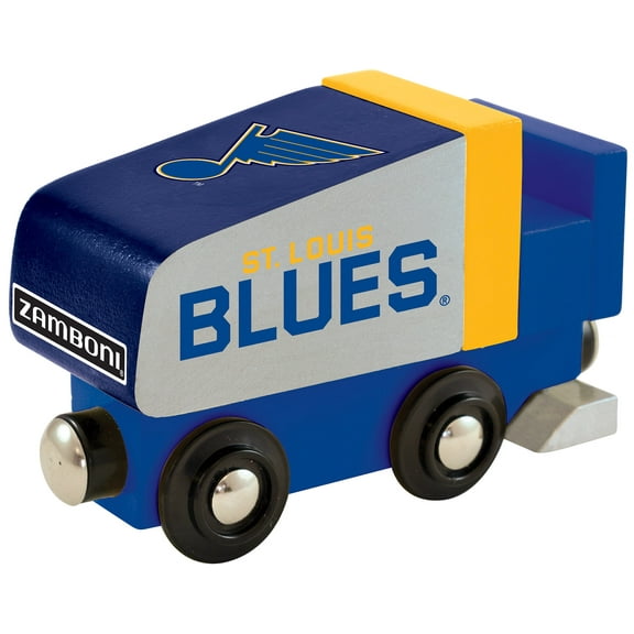 MasterPieces Officially Licensed NHL St. Louis Blues Wooden Toy Zamboni Train Engine For Kids