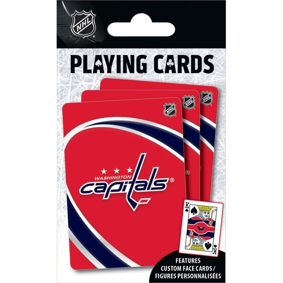 MasterPieces Officially Licensed NHL Washington Capitals Playing Cards - 54 Card Deck for Adults