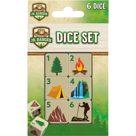 MasterPieces Officially Licensed National Parks - 6 Piece D6 Gaming Dice Set Ages 6 and Up
