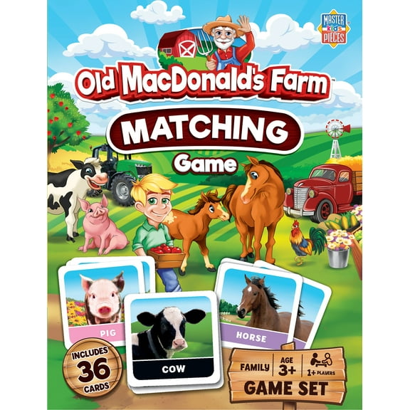 MasterPieces Officially Licensed Old MacDonald Matching Game for Kids and Families
