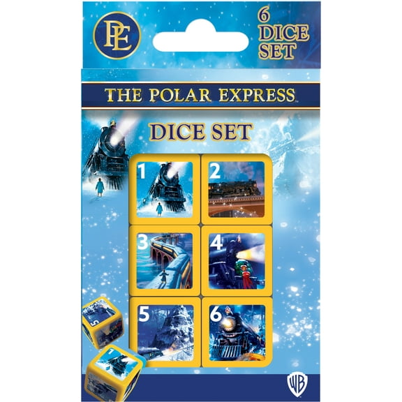 MasterPieces Officially Licensed The Polar Express - 6 Piece D6 Gaming Dice Set Ages 6 and Up