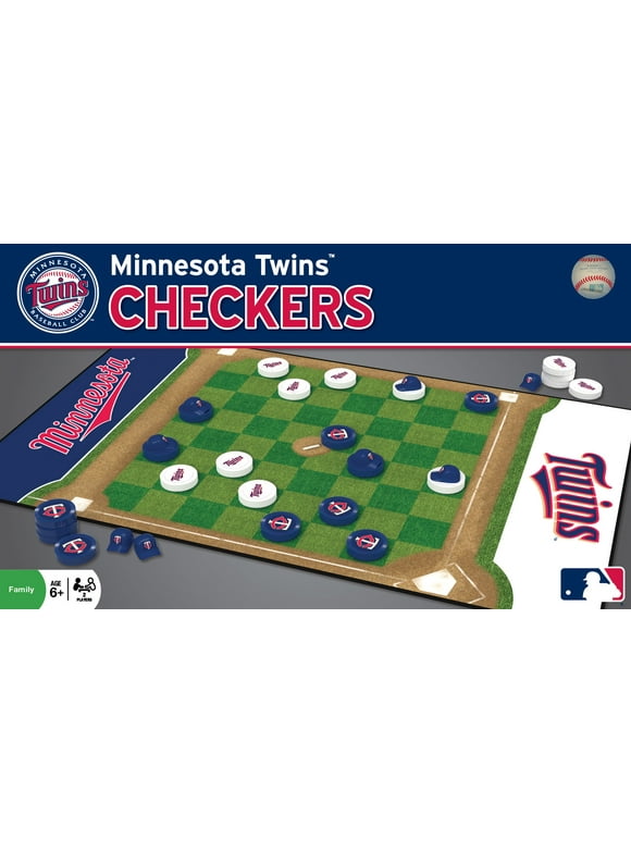 MasterPieces Officially licensed MLB Minnesota Twins Checkers Board Game for Families and Kids ages 6 and Up