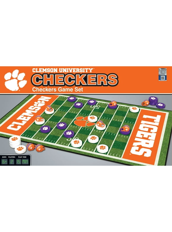 MasterPieces Officially licensed NCAA Clemson Tigers Checkers Board Game for Families and Kids ages 6 and Up