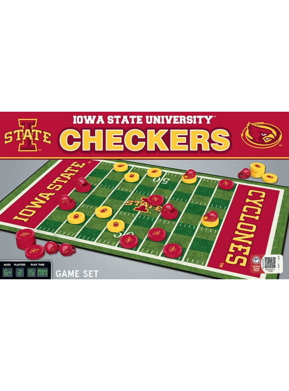 MasterPieces Officially licensed NCAA Iowa State Cyclones Checkers Board Game for Families and Kids ages 6 and Up