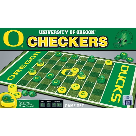 MasterPieces Officially licensed NCAA Oregon Ducks Checkers Board Game for Families and Kids ages 6 and Up