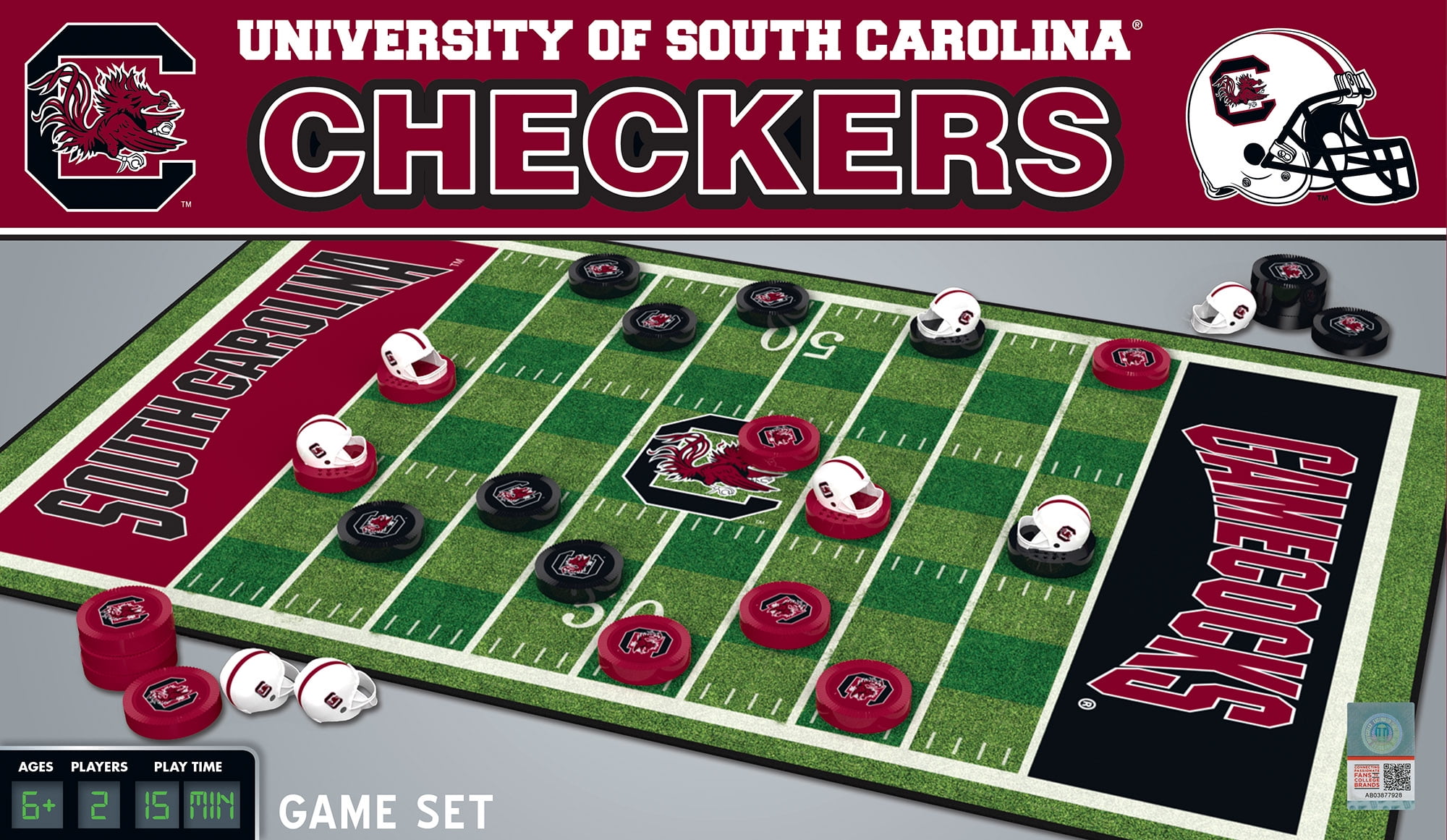 Sc Game MasterPieces Officially licensed NCAA South Carolina Gamecocks Checkers ...