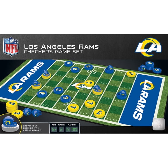 MasterPieces Officially licensed NFL Los Angeles Rams Checkers Board Game for Families and Kids ages 6 and Up