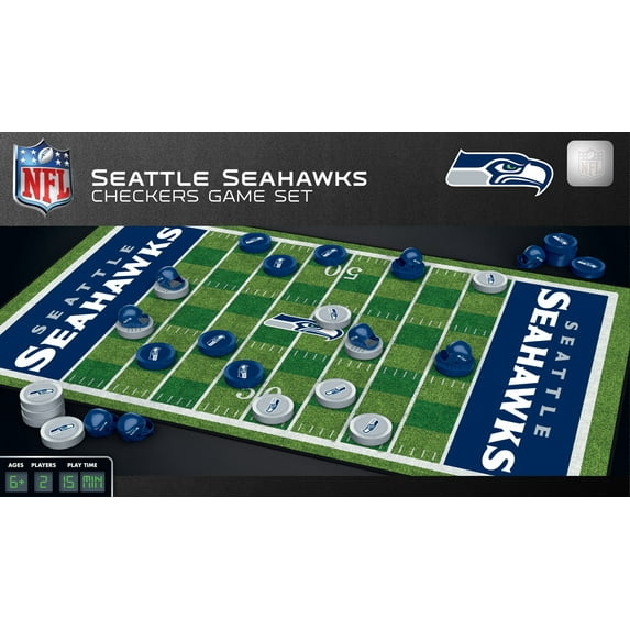 MasterPieces Officially licensed NFL Seattle Seahawks Checkers Board Game for Families and Kids ages 6 and Up