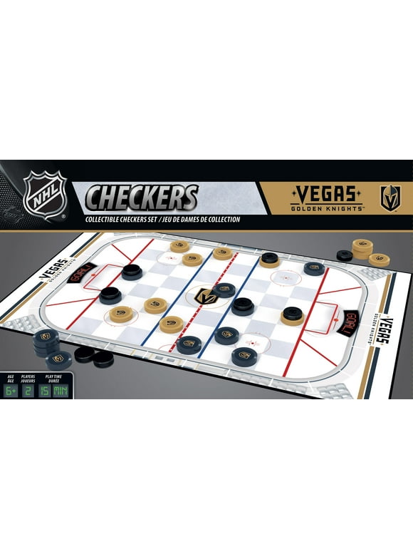MasterPieces Officially licensed NHL Las Vegas Golden Knights Checkers Board Game for Families and Kids ages 6 and Up