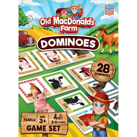 MasterPieces Old MacDonald's Farm 28 Piece Card Stock Picture Dominoes Game for Children