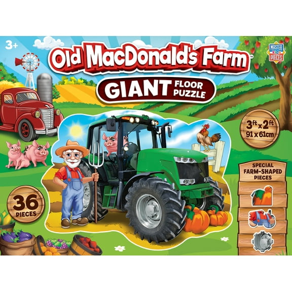 MasterPieces Old MacDonald's Farm 36 Piece Floor Jigsaw Puzzle for Kids