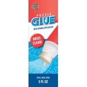 MasterPieces Puzzle Glue with Sponge Applicator, Clear Quick Dry for Jigsaw Puzzles, 5 fl oz