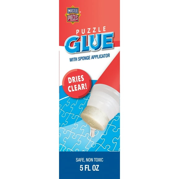 MasterPieces - Puzzle Glue with Sponge Applicator, 5oz - Clear