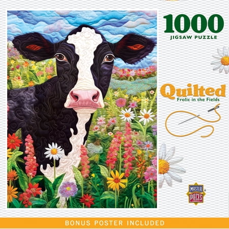 MasterPieces Quilted Countryside Frolic in the Fields Jigsaw Puzzle - 1000 Piece - 19.25"x26.75"